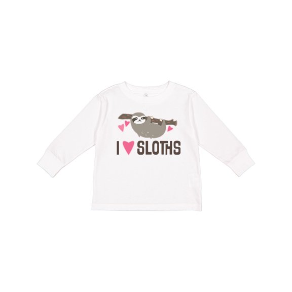 Inktastic Sloth Lover Rain Forest Girls Long Sleeve Toddler T-Shirt