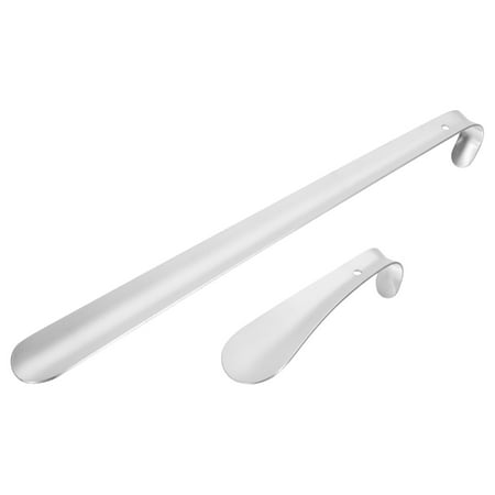 

Uxcell 6in 17in Shoe Horn 2Pcs Metal Curved Handle Shoe Helper Silver Tone