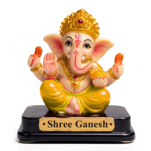 Shree Ganesh Idol Statue Decorative Ganpati Murti for Home Temple Puja Spiritual Gift Religious God Idol Decor