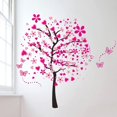 thumbnail image 4 of Adhesivos para pared con diseño de mariposa de árbol de corazón de dibujos animados de gran tamaño, decoración de pared extraíble, suministros decorativos para pintura y tratamientos de pared, pegatin Afortunado Sencillez, 4 of 5
