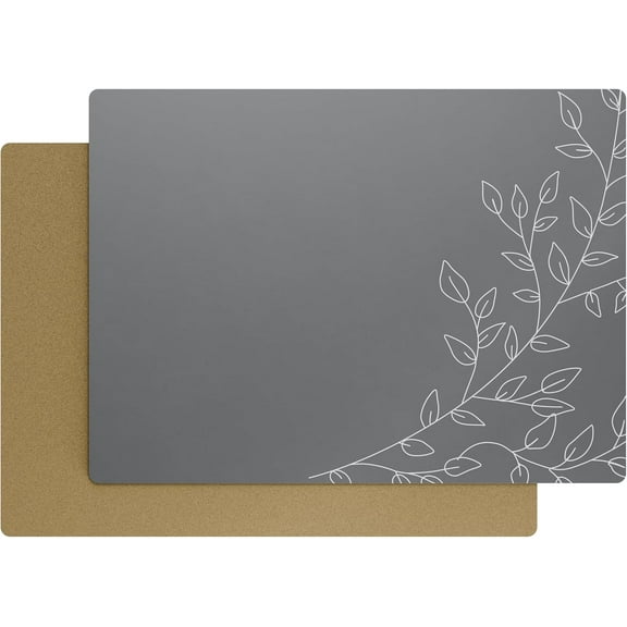 Royalty Art Dark Gray Cork-Backed Placemats - Set of 4