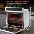 thumbnail image 3 of 30 Inch Electric Single Wall Oven, 3800W 4.8 Cu.Ft. Electric Built-In Oven with Touch Control, Safety Lock, Convection Wall Oven with Broil Bake Roast Function, 3 of 8
