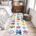 thumbnail image 4 of Colorful Monsters 2'x6' Runner Rugs for Hallway Kitchen Bedside Non Slip Washable, Abstract Cartoon Cute Artistic Funny Entryway Rug Runners with Rubber Backing, Long Carpet Runner for Laundry Room, 4 of 8