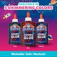 thumbnail image 3 of Elmer's Cosmic Liquid Glue, Makes Slime That Shimmers, Teal and Purple Colors, 5 oz., 3 Count, 3 of 6