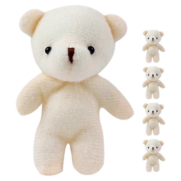 5Pcs Mini Bear Stuffed Animal Toys Soft Bear Doll Wedding Present Box Stuffer Party Favors