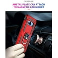 thumbnail image 2 of Samsung Galaxy S8 Phone Case, Extreme Protection Military Armor Dual Layer Protective Ring Kickstand Red, 2 of 9