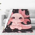 thumbnail image 1 of Balery Chibi Axolotl Sakura Fantasy Manta de Felpa Suave y Acogedora – Cobija de Franela Aterciopelada para Cama, Lavable y Cálida para Sofá, Mascotas, Transpirable-60"x50", 1 of 7