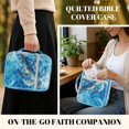 thumbnail image 5 of Xixirimido Quilted Bible Cover Case for Women Men Large Carrying Bag Book Tote Bags with Handle Bible Study Supplies Christian Gifts, Blue Turtle Floral Print, 5 of 7