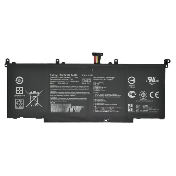New B41N1526 Laptop Battery for Asus FX502VM FX60VM FX502VM-AS73 FX502VM-FY361T ROG Strix GL502VT GL502VT-DS74 GL502VM-FY039T S5 S5V S5VM Series Notebook 0B200-0194000 15.2V 64Wh 4240mAh