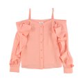 thumbnail image 1 of bar III Womens Solid Button Down Blouse, Pink, X-Small, 1 of 2