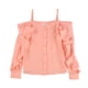 thumbnail image 1 of Blusa con botones sólidos para mujer bar III Rosa Extra Pequeña, 1 of 2