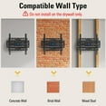 thumbnail image 6 of Wall Mount for 32-65 Inch Television,Mount with Swivel and Tilt, Full Motion Bracket with Articulating Dual Arms, Fits 16inch Studs, Max VESA 400X400 mm, 99lbs, 6 of 9