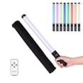 thumbnail image 1 of 20W Handheld RGB Colorful Light Wand LED Photography Light Bi-color Temperature 3000K-6500K Dimmable Brightness 0%-100% CRI＞85 with Multiple Special Lighting Effects Carrying Bag Remote Cont, 1 of 7