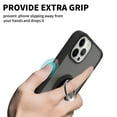 thumbnail image 4 of CoverON For Apple iPhone 13 Pro Max Phone Case, Ring Holder Kickstand Magnetic Mount Clear Hard Back Cover Rubber Bumper, Black, 4 of 9