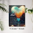 thumbnail image 2 of Christian Canvas Wall Art Love is Patient Love is Kind 1 Corinthians 13:4-8 Canvas Print Positive Scripture Canvas Painting Home Bedroom Wall Decor Framed Wedding Gift 12 x 15 Inches, 2 of 5