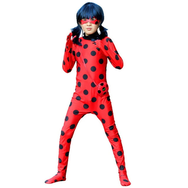 Disfraz de mariquita para niñas, disfraz de mariquita para Halloween, carnaval, fiesta, conjunto de cosplay