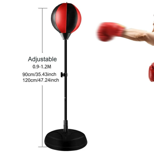 Bolsa de boxeo Equipo de boxeo de juguetes al aire libre y interior Bola de boxeo para el hogar Capacitación de reacción de velocidad de uso doméstico Negro y rojo