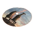 thumbnail image 2 of Kll Elephant Giraffe On A Mountain Top Sunset Christmas Tree Skirt 30",Party Decorations Farmhouse For Christmas Decorations Holiday Party, 2 of 8