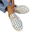 thumbnail image 5 of Mules for Women Almond Toe Faux Leather Flats Slip-on Comfort Backless Loafers Buckle Mule Shoes, 5 of 5