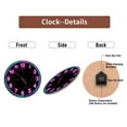 thumbnail image 7 of Neon Clock Wall Decor Pink Blue Light 10-Inch Silent Wooden Wall Clock, Battery Operated (AA Batteries Not Included), Artistic Home Decor, 7 of 7