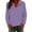 Purple, variant on Women's V-Neck Sweatshirt, Soft Long Sleeve Pullover, Casual Comfortable Top, Lightweight Stretchable Blouse, Everyday Wear V-Neck Knit Shirt for Women Beige L