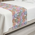 thumbnail image 2 of Donut Bed Runner, Repetitive Bakery Confectionery Doughnuts Along Tasty Icing on Plain Background, Decorative Accent Bedding Scarf for Hotels Homes and Guestrooms, Queen, Multicolor, by Ambesonne, 2 of 2