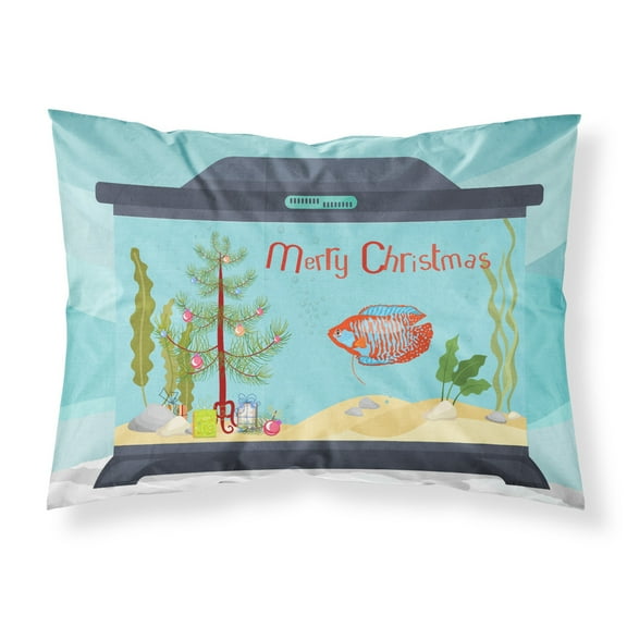 Dwarf Gourami Merry Christmas Fabric Standard Pillowcase CK4524PILLOWCASE