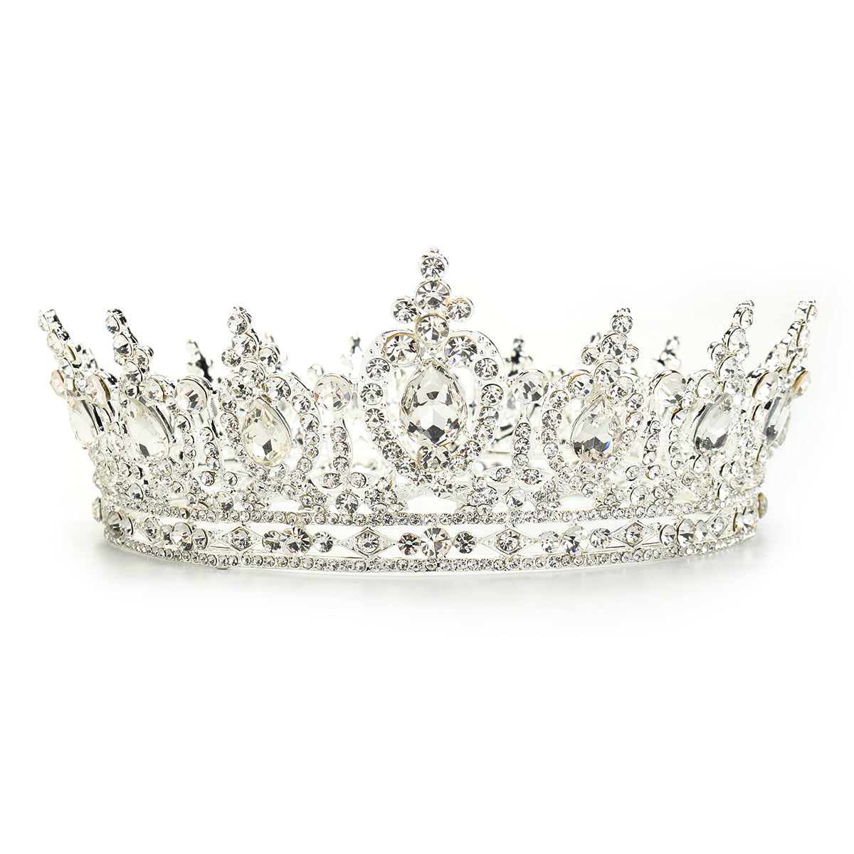Wedding Bridal Princess Rhinestone Crystal Hair Accessory Tiara Crown Hairband 