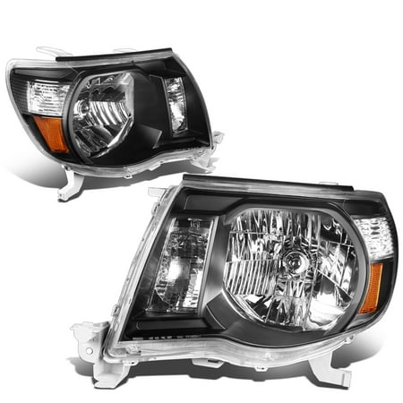 - For 2005 to 2011 toyota Tacoma Headlight Black Housing Amber Corner Headlamp 06 07 08 09 10 Left+Right