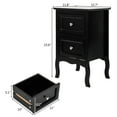 thumbnail image 4 of UBesGoo Set of 2 Nightstand Wood End Tables Bedroom Table Furniture, Black, 4 of 9