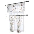 thumbnail image 5 of Translucent 3 Piece Rod Bag Kitchen Curtain Set with 2 Layers 75*H72 CM, 1 Drape 150*H36 CM" Off-White, 5 of 5