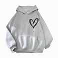 thumbnail image 4 of Godom Women's Casual Hoodies Long Sleeve Sweatshirts Cowl Neck Drawstring Hooded Pullover Top with Pockets, 4 of 5