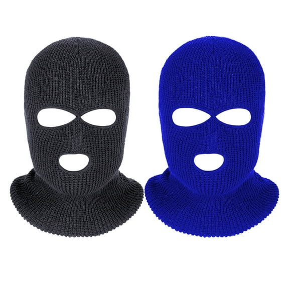 2PCS Warm Full Face Cover Ski cold weather Mask Balaclava Knit Full Face Mask for Men and Women for Outdoor Sports Snowboarding Cycling Hiking