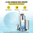 thumbnail image 3 of SKYSHALO 3.5Gal Stainless Steel Sprayer Hand Pump, with Pressure Gauge & Safety Valve, 3 of 9