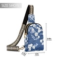 thumbnail image 2 of FORMRS Womens Crossbody Sling Bag Travel Daypack Shoulder Chest Backpack, Floral Ocean Waves, 2 of 7