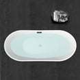 Woodbridge 59" Acrylic Freestanding Bathtub Contemporary Soaking Tub