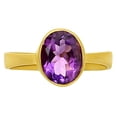 thumbnail image 4 of 18K Gold Over Brass Natural Amethyst - Brazil Ring s.6 Jewelry RM-1001 TGR1032_C_6, 4 of 6
