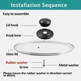thumbnail image 3 of ZUIHUI 8 Inch Glass Lid for Frying Pan, Skillet, Pan Lid Fits Lodge 8 Inch Cast Iron Skillets 8"/20cm, Clear, 3 of 8
