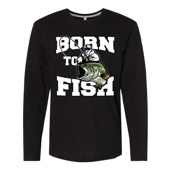 Inktastic Born to Fish Long Sleeve T-Shirt