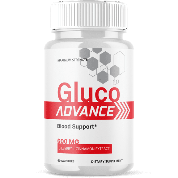 Gluco Advance Blood Balance Support Pills Advanced Formula Vitamin Supplement GlucoAdvance 60 Capsules