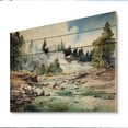 thumbnail image 2 of Designart "Cascading Waters of the Geyser" Landscapes Print on Natural Pine Wood, 2 of 5