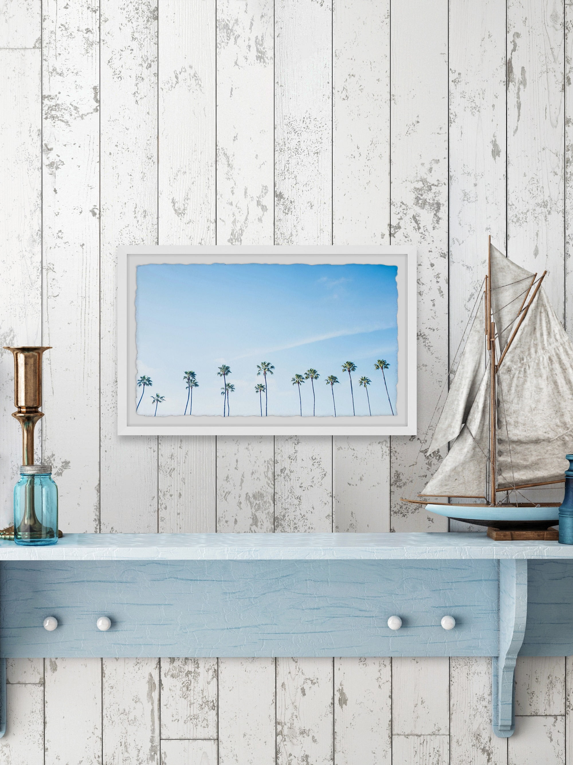 Marmont Hill Reaching for the Sky Framed Wall Art, 1.50" x 12.00"