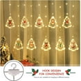 thumbnail image 3 of WILLED Christmas Light, Christmas Window Lights Indoor, 10Ft 120 LED 8 Modes Christmas Tree Curtain Lights, Christmas Curtain Lights with Santa Ornaments for Christmas, Outdoor, Christmas Tree, 3 of 7