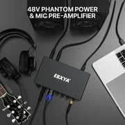 EBXYA Audio Interface USB C 2 In 2 Out Recording Bundle, Black Metal with 48V Phantom Power & Zero-Latency Monitoring for Home Studio, Podcasting & Gaming/Voice Chat Setup