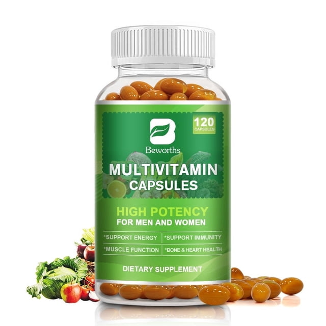 Multivitaminico, Con Vitamina B, Vitamina C,Vitamina D - 120 Cápsulas