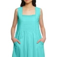 thumbnail image 4 of Moomaya WoMen's Solid Spaghetti Strap Nightdress Knee Length Sleepwear Gown, 4 of 6