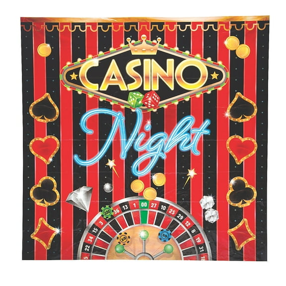 Casino Night Backdrop Banner - Party Decor - 1 Piece