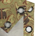 thumbnail image 4 of Ambesonne Western Grommet Curtain, Vintage Hats and Boots, 50" x 120", Khaki Dark Brown Scarlet, 4 of 6