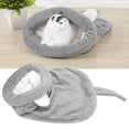 thumbnail image 1 of Cama de Felpa para mascotas cómoda cueva calentadora saca de dormir perritorio gatos casa casa, 1 of 7