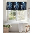 thumbnail image 4 of Blue Jellyfish Valances for Windows Ocean Dreamy Coastal Nautical Valance Rod Pocket Light Filtering Short Window Treatments Curtains for Kitchen Bathroom Living Room Bedroom, 1 Panel, 42 x 12 Inch, 4 of 7